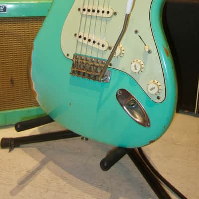 Fender Custom Shop Limited Edition NAMM '59 Stratocaster Relic w/ Matching Pro Junior Amp 2006 - Sea Foam Green image 2