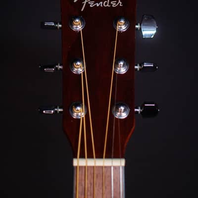 Fender CD-140SCE Dreadnought, Walnut FB, Natural with Case image 9