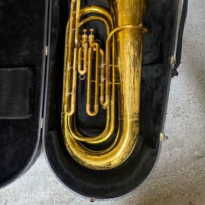 King 1140W Student Model 3-Valve BBb Tuba 2010s - Clear-Lacquered Brass image 10