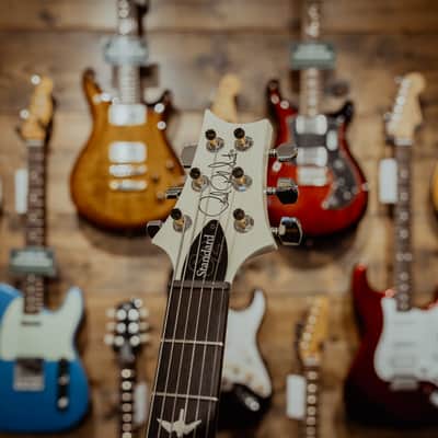 PRS S2 Standard 22 Satin Electric Guitar, Antique White w/Gigbag image 2