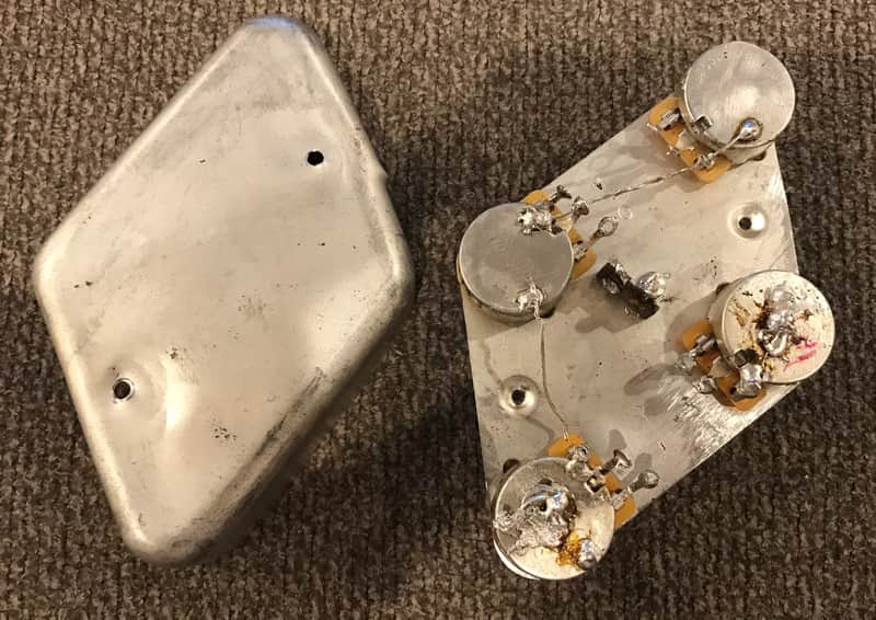 Vintage Gibson Les Paul Custom Shield Cover & Ground Plate w/ Pots image 1