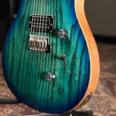 PRS Limited Edition SE Exotic Custom 24 Electric Guitar - Lake Blue with Gig Bag image 11
