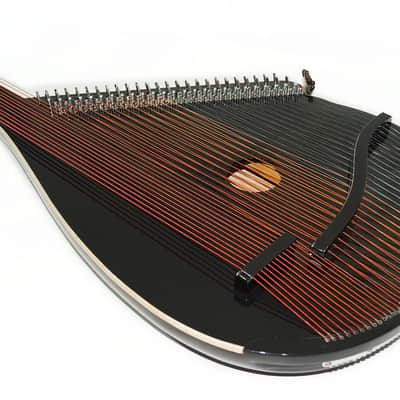 New Lviv Bandura with Levers 63 Strings Folk Musical Instrument Chernigiv Type Black, made in Ukraine Amazing Sound! image 4