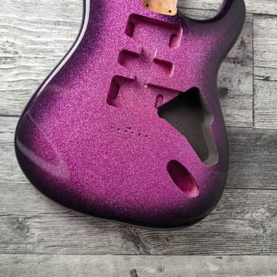 Unicorn Horn Pink 2PC Mahogany ST S-Style Body High Gloss, Hard Tail, Custom Shop Vintage Part Gadget, DIY Building Kit, S-Type Guitar image 2