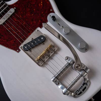 Starr Custom Offset Telemaster Jazzcaster | Short Scale | Mojo UK Pickups | Callaham & Emerson Custom Upgrades Telemaster 2020-2023 - translucent white image 13