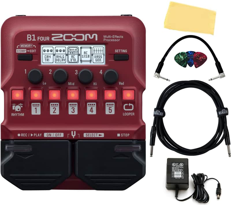 Zoom B1 FOUR Bass Multi-Effects Processor w/ Power Adapter image 1
