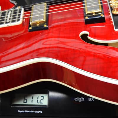 Hagstrom 67 Viking II Elvis Comeback Semi Hollow Electric Guitar w/ Gig Bag – Used - Red Gloss Finish image 11