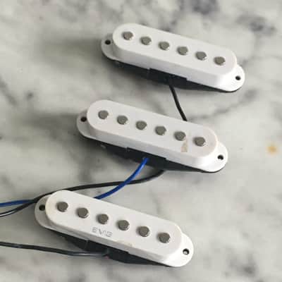 Vintage Unknown Brand Stratocaster Ceramic Pickup Set Complete Strat Pickups SSS image 3