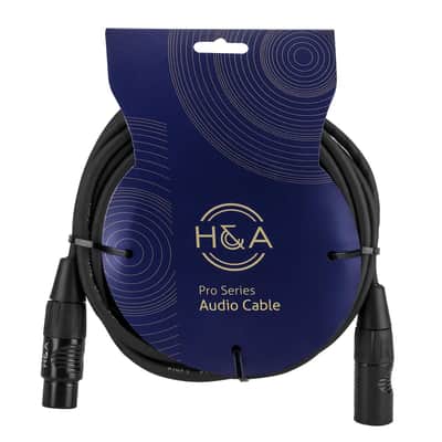 H&A Platinum Pro Quad 15' XLR M to XLR F Microphone Cable with Rean by Neutrik Gold Connectors image 11
