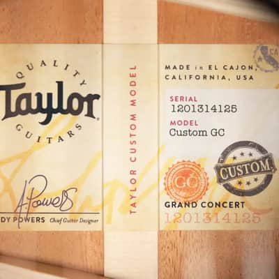 Taylor Custom Shop 2024 Grand Concert 12-Fret Acoustic/Electric - Black Top Mahogany/Mahogany with Hardshell Case image 23