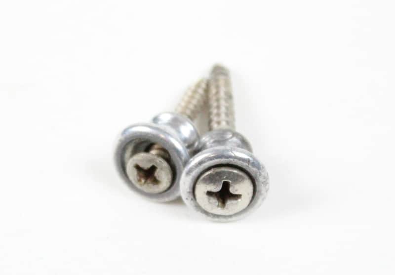 1973 Vintage Gibson Les Paul/SG/ES/L6 Nickel Strap Buttons USA 1970s Early Norlin Era image 1