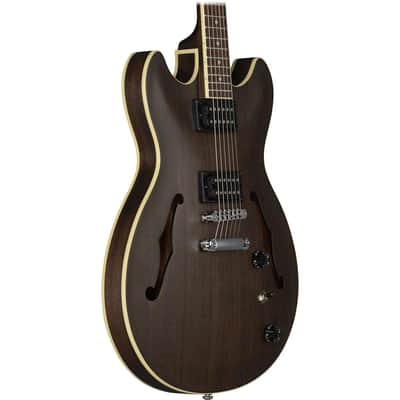 Ibanez Artcore AS53-TKF 6-String Semi-Hollow Body Electric Guitar with Walnut Fretboard, Right-Handed, Transparent Black Flat image 9