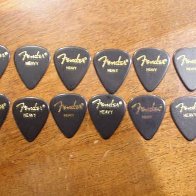 Fender 351 Shape Premium Black HEAVY Celluloid Guitar Picks Moto Set of 12 ZCD image 2