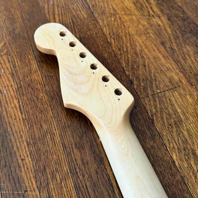 Strat Neck Replacement Part for Stratocaster Squier Laurel Standard Headstock 21 Frets Loaded with Nut String Trees, 10mm Tuners, Vintage style St Fretboard image 4