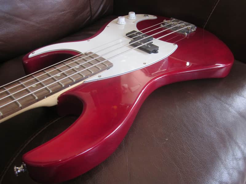 J. Reynold 4-String Electric Bass - Red/White image 1