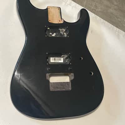 2008 Charvel USA San Dimas Black 2H Strat Shaped Guitar Body Floyd Ready image 4
