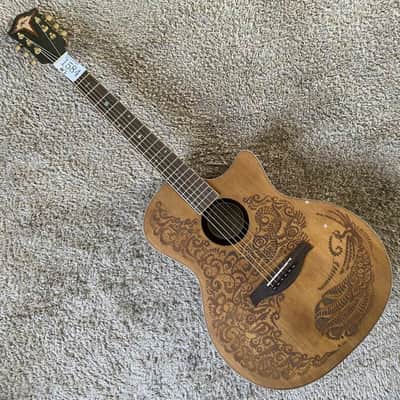 Luna 40 Inch Acoustic Guitar, Carved Red Pine Top Body, Mahogany Neck image 2
