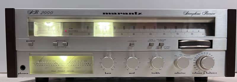 Vintage Marantz SR-2000, 30W AM/FM Stereo Receiver, 1980, Fully Restored image 1