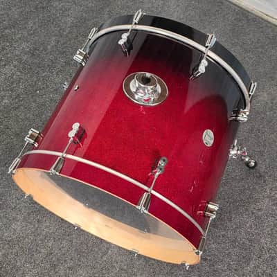 Used PDP Concept Maple 5pc Drum Set Red to Black Fade - Good image 7
