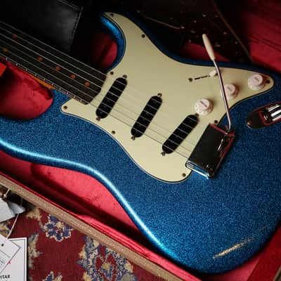 Fender USA Custom Shop 62 Flamethrower Stratocaster Relic Blue Sparkle image 2