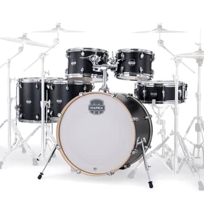 Mapex Mars Maple Drum Kit 6-Piece Studioease Shell Pack, Matte Black MM628SFU-KD image 3