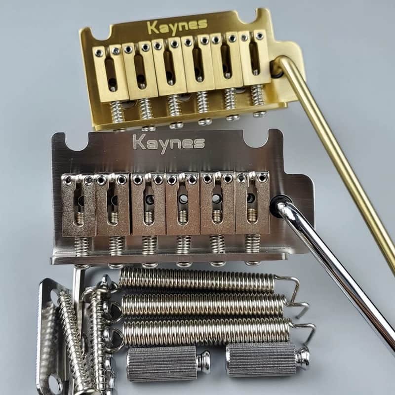 Electric guitar mini double tremolo bridge tremolo system tailpiece all copper all stainless steel KY06S image 1
