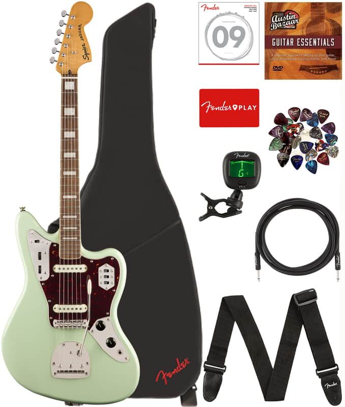 Fender Squier Classic Vibe '70s Jaguar - Surf Green w/ Gig Bag image 1