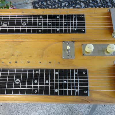 Vintage 1950’s Alamo Double Neck 8 String Lap Steel Guitar w Legs image 12