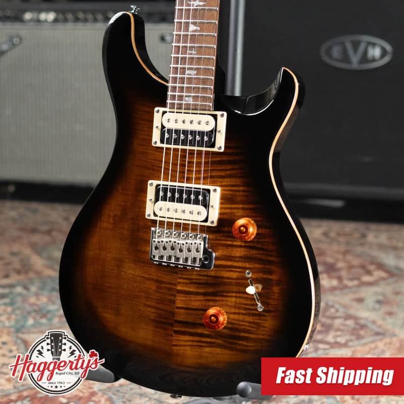 PRS SE Custom 24 Electric Guitar - Black Gold with Gig Bag - Used image 1