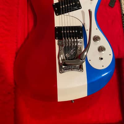 Mosrite “The Ventures" (1965) ~ ”Salesman Sample”~ Red White & Blue image 8