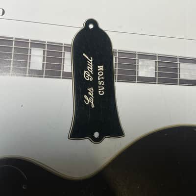 Gibson Vintage Gibson NOS Les Paul Custom Truss Rod Cover • 1950s–Early 1960s • Black • Rare Long Version 1950s image 3