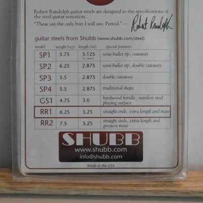 RR1 Shubb Robert Randolph Signature Guitar Solid Stainless Lap Pedal Steel Slide image 2