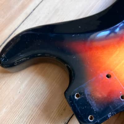 1970s Columbus Electric Guitar Stratocaster Body Used Roadworn image 14