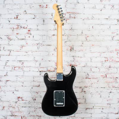 Fender Standard Strat HSS, Laurel Fingerboard, Black Pickguard, Black image 9