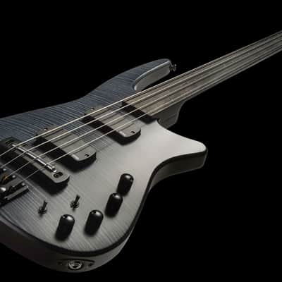 NS Design CR4 RADIUS Bass Guitar Charcoal Satin Fretless image 2