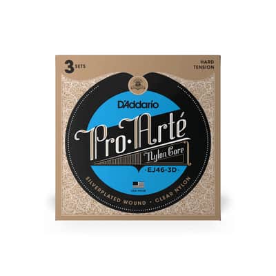 D'Addario EJ46 Pro-Arte Nylon Classical Guitar Strings, Hard Tension image 6