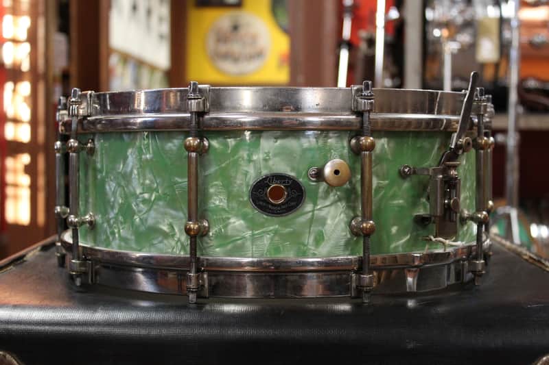 1926 Liberty 5x14 Snare Drum in Sea Green Pearl image 1