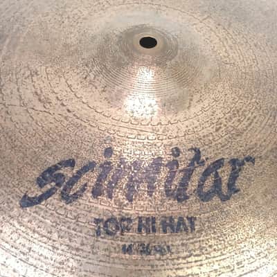 Zildjian 14"Scimitar Hi-Hats Cymbals Set Pair B8 Pre-ZBT Era 1230/1260g Vintage image 5