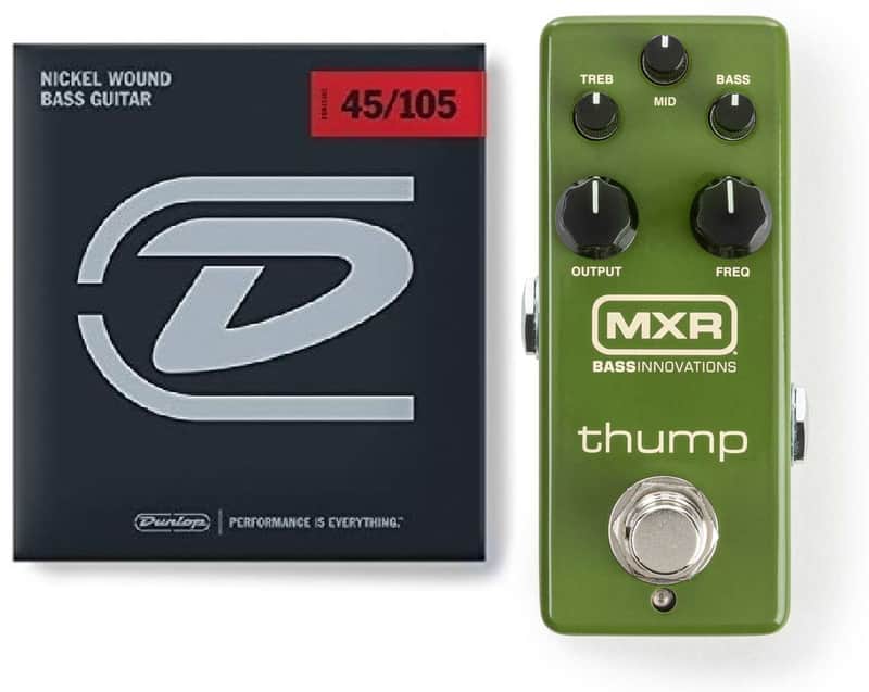 MXR M281 THUMP BASS PREAMP MINI EFFECTS PEDAL ECHOPLEX PREAMP CIRCUIT EQ TONE ( DUNLOP BASS STRINGS) image 1