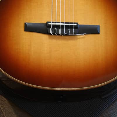 Unplayed! 2019 Taylor 712e-N 12 Fret Nylon Acoustic Guitar Sunburst + OHSC image 5
