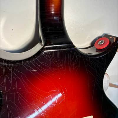 Magnatone MARK V 1957 - SUNBURST SEMI-HOLLOW BODY SET NECK image 11