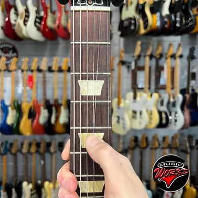 Gibson Les Paul Studio 2012 Ebony Black Repaired Hea DS Tock image 4