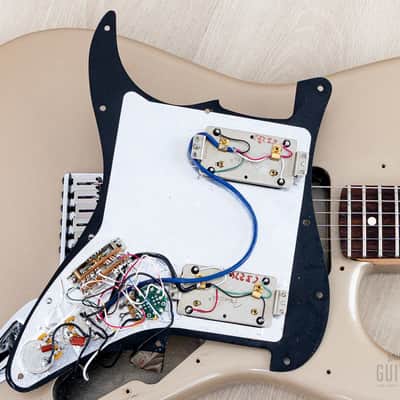 2006 Fender American Stratocaster HH Double Fat Shoreline Gold w/ S1 & Case, Big Apple image 19