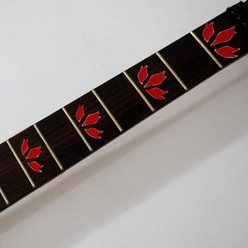 Flowers Red Stickers Inlay Fret Markers Guitars & Bass image 1