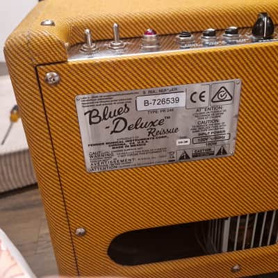 Fender Blues Deluxe Reissue 2-Channel 40-Watt 1x12" Guitar Combo 2005 - Present - Tweed image 5