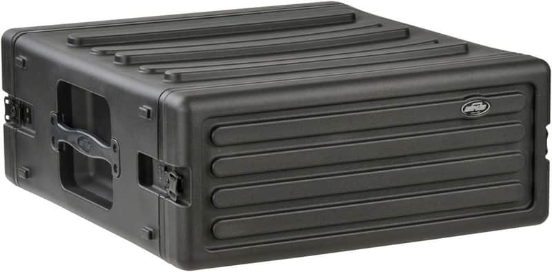 SKB Cases 4U rSeries Standard Roto Molded LLDPE Rack with Flush Carry Handles and Non-Slip Rubber Feet, Includes Rack Mount Screws image 1
