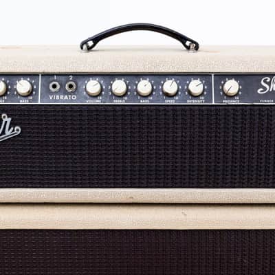 1962 Fender Showman Blonde Brown Panel Vintage Piggyback Tube Amp 1x15 Tone Ring w/ JBL D130F image 3