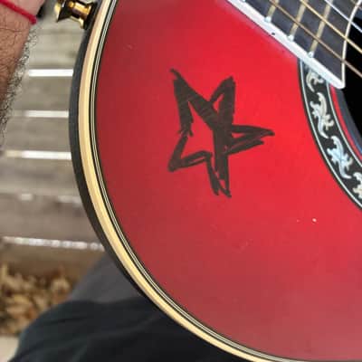 RESD Ovation Legend - Red Cherry USA Made Acoustic Electric Guitar Bowl back image 24