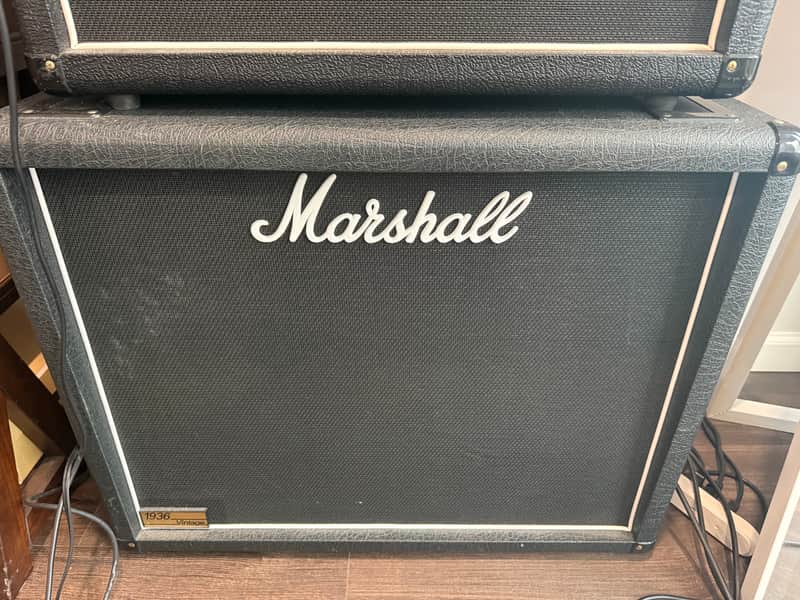 Marshall 1936V Vintage 140-Watt 2x12" Guitar Speaker Cabinet 1990 - Present - Black image 1