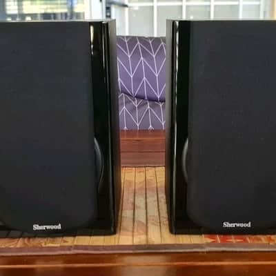 VINTAGE SHERWOOD MINI 2 WAY SPEAKERS/80 WATTS EACH/BOOKSHELF image 3